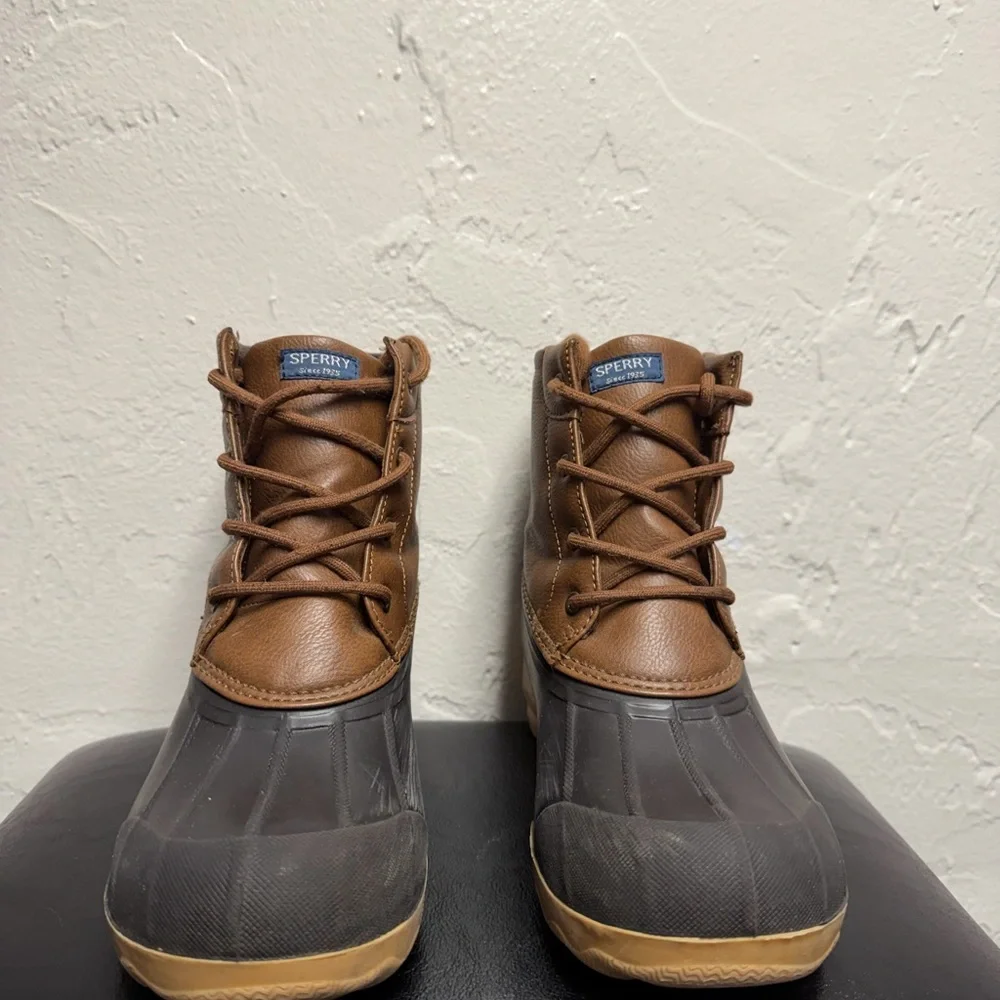 Sperry Men's Tan and Black Weatherproof Boots